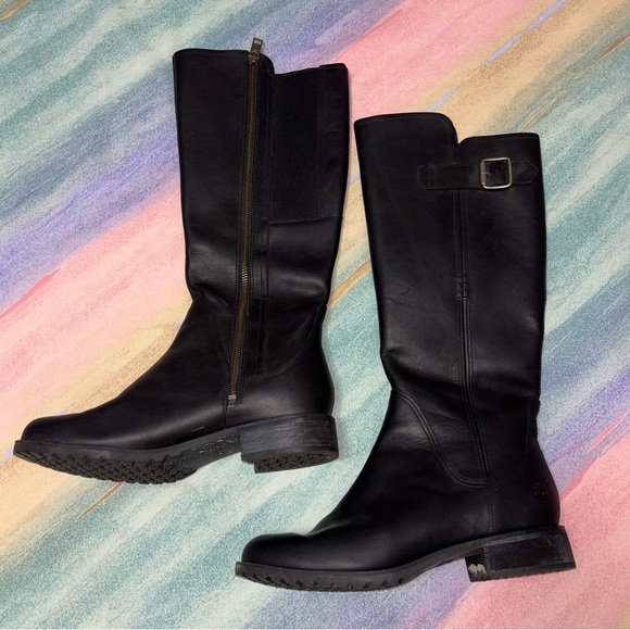 Timberland Black Leather Riding Boots - Picture 3 of 9